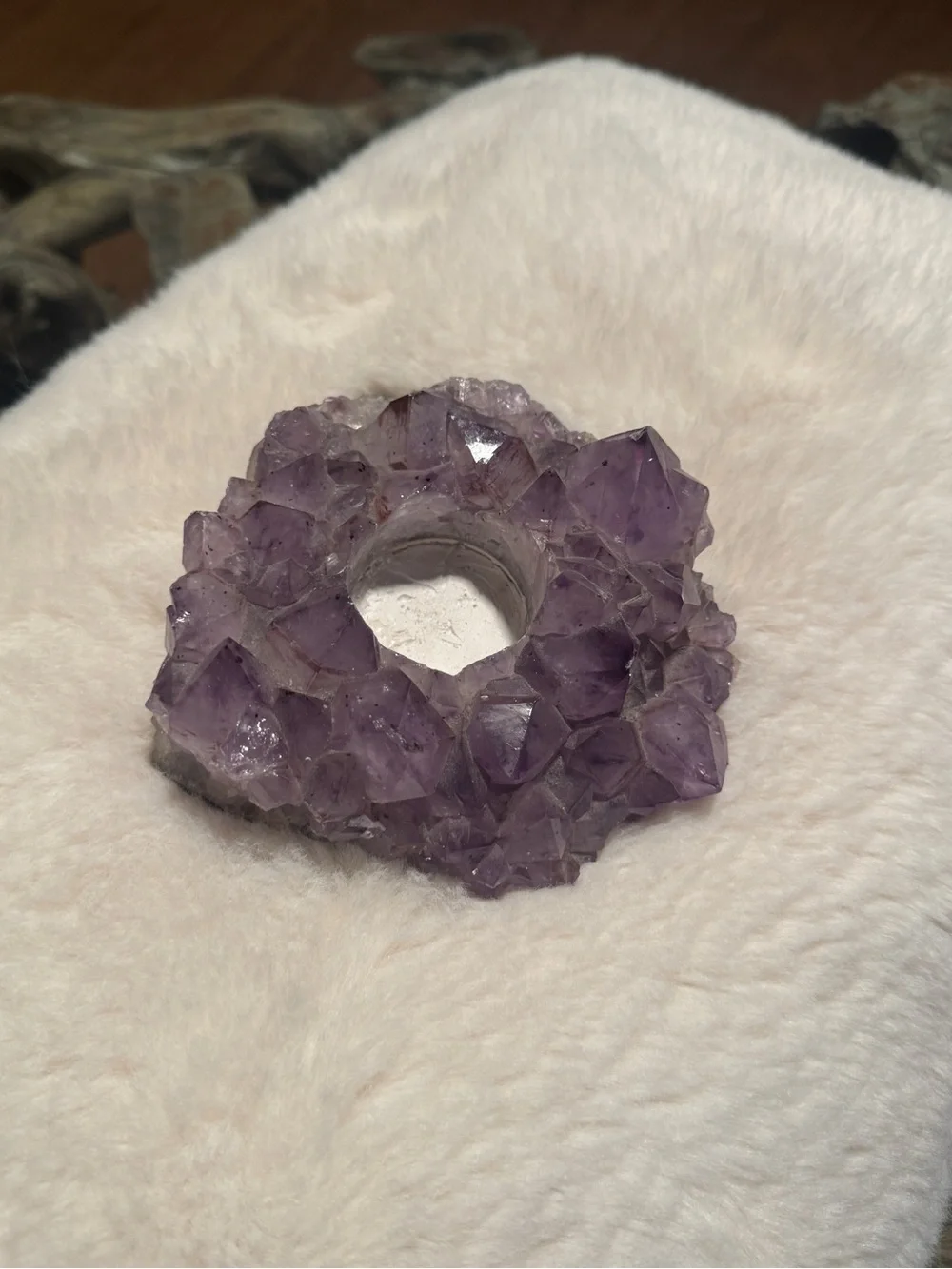 Amethyst Crystal Tealight Candle Holder